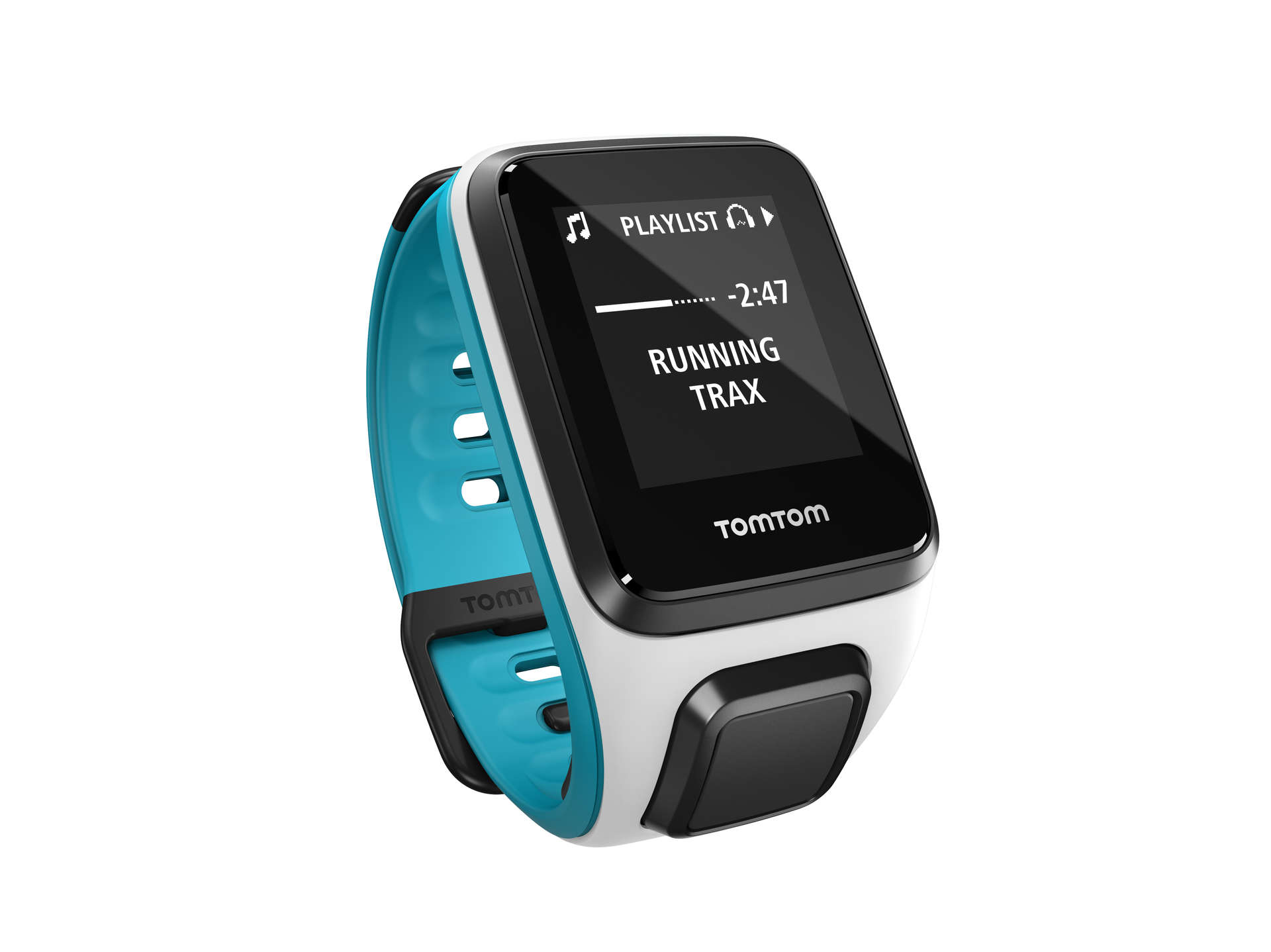 TomTom Runner 2 Cardio + Music GPS-horloge Wit/Blauw
