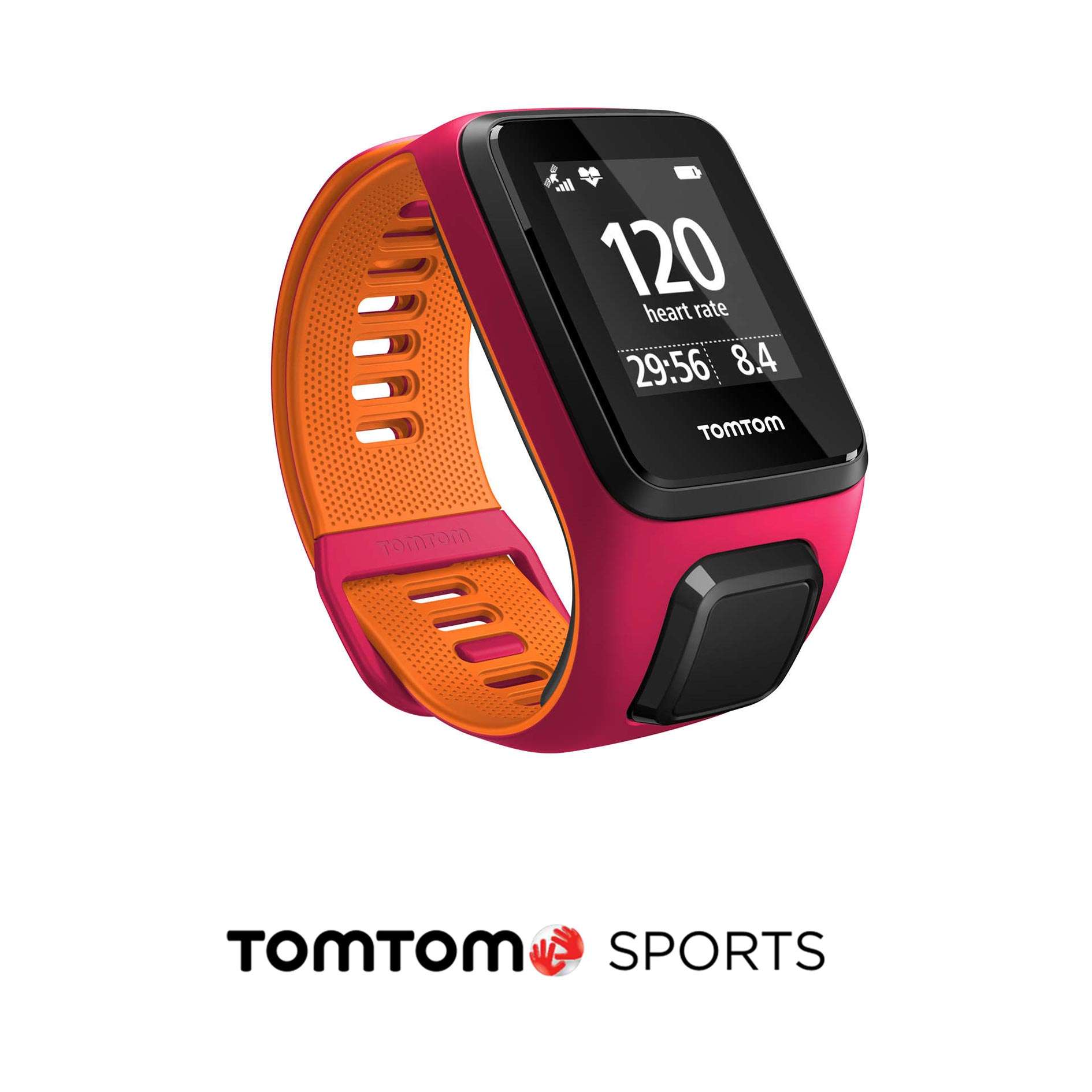 TomTom Runner 3 Cardio Small GPS-horloge Roze/Oranje