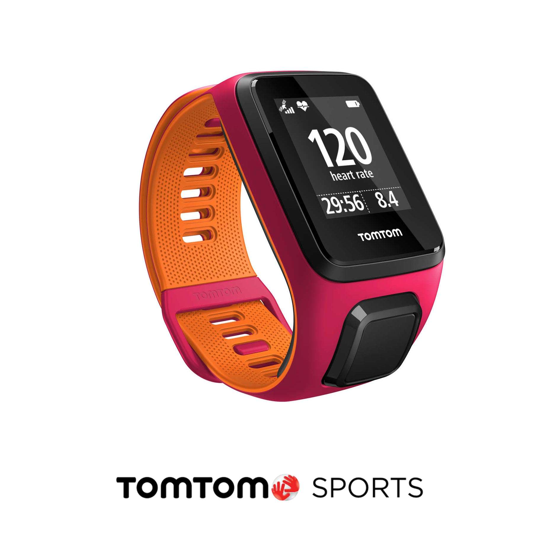 TomTom Runner 3 Cardio + Music Small GPS-horloge Roze/Oranje