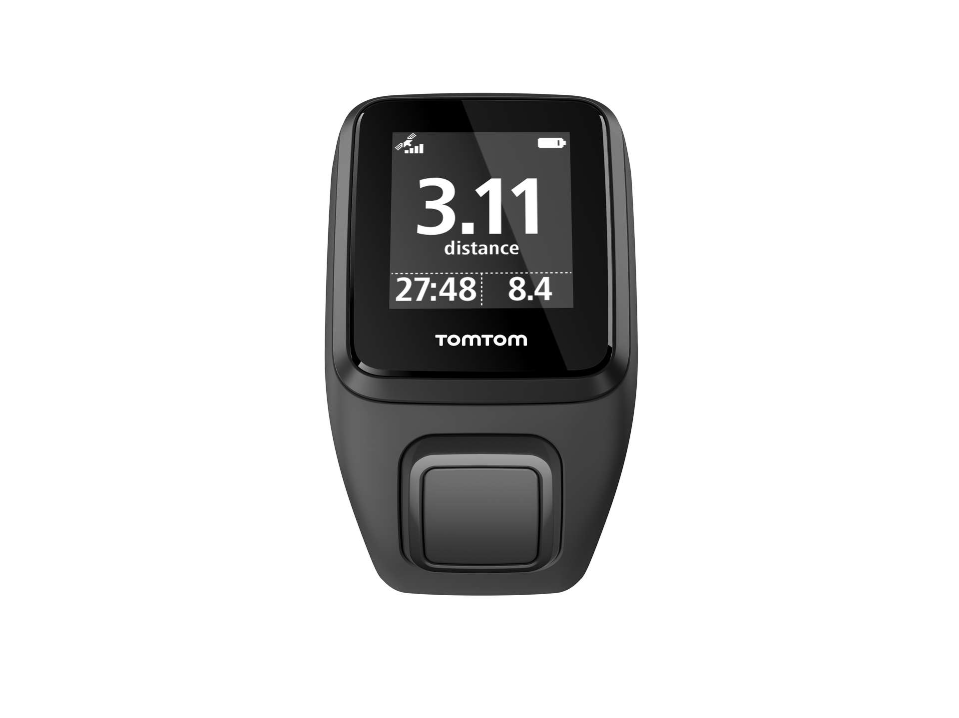 TomTom Runner 3 Cardio + Music Horloge + Bluetooth Koptelefoon Maat L Zwart/G