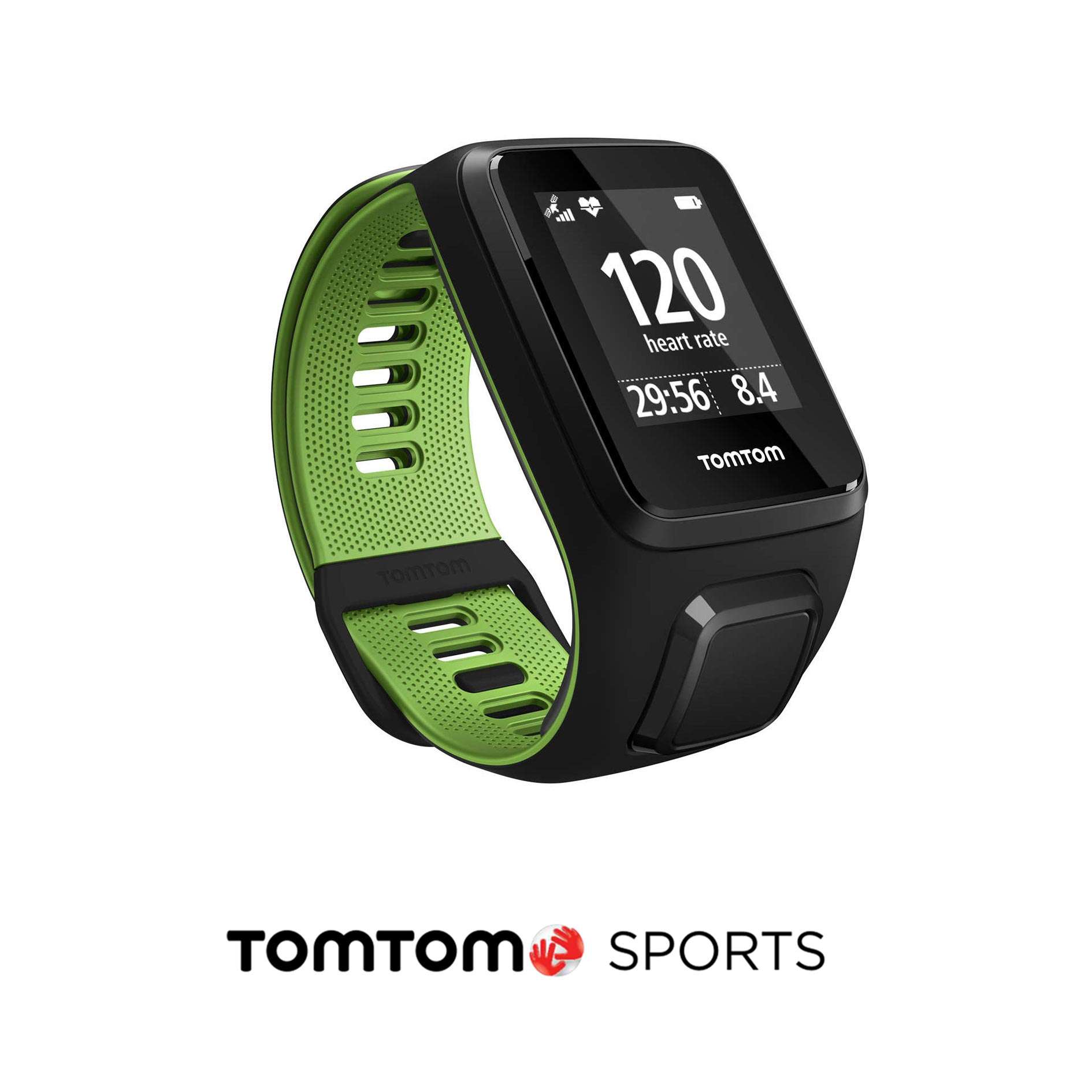 TomTom Runner 3 Cardio + Music + Bluetooth Koptelefoon Maat S Zwart/Groen