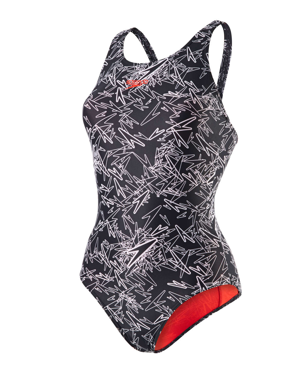 Speedo Endurance Boom Allover Muscleback Badpak Zwart/Wit Dames