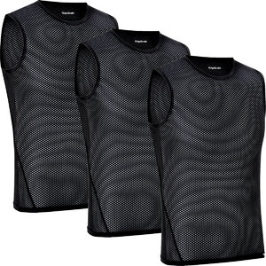 GripGrab Ultralight Mesh Ondershirt Zonder Mouwen Zwart 3-pack