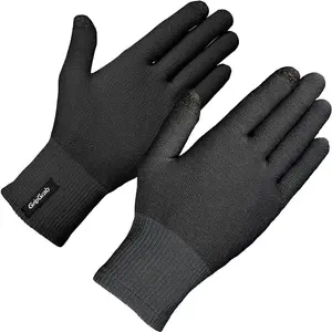 GripGrab Merino Liner Handschoenen Zwart/Grijs