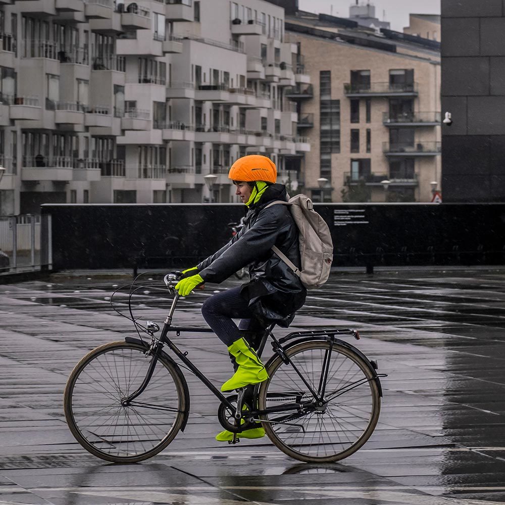GripGrab Waterproof Helmet Cover Hi-Vis Fluo Oranje