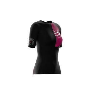 Compressport Triathlon Postural Aero Shirt Korte Mouwen Zwart/Paars Dames