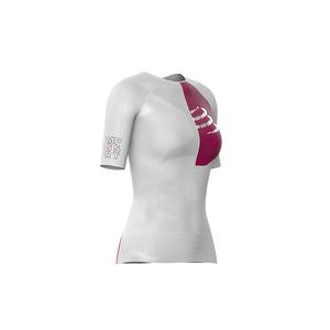 Compressport Triathlon Postural Aero Shirt Korte Mouwen Wit/Paars Dames