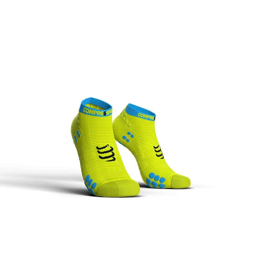 Compressport Pro Racing Socks v3.0 Run Low Fluo Geel