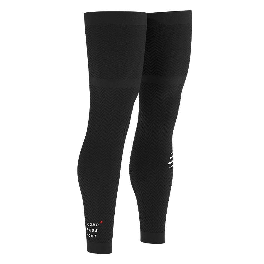 Compressport Full Legs Compressie Beenwarmers Zwart