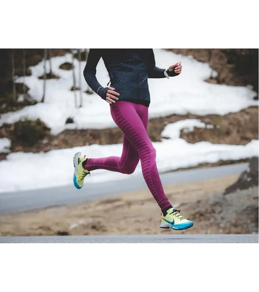 Compressport Winter Run Hardloopbroek Lang Donkerrood Dames koop je bij Futurumshop