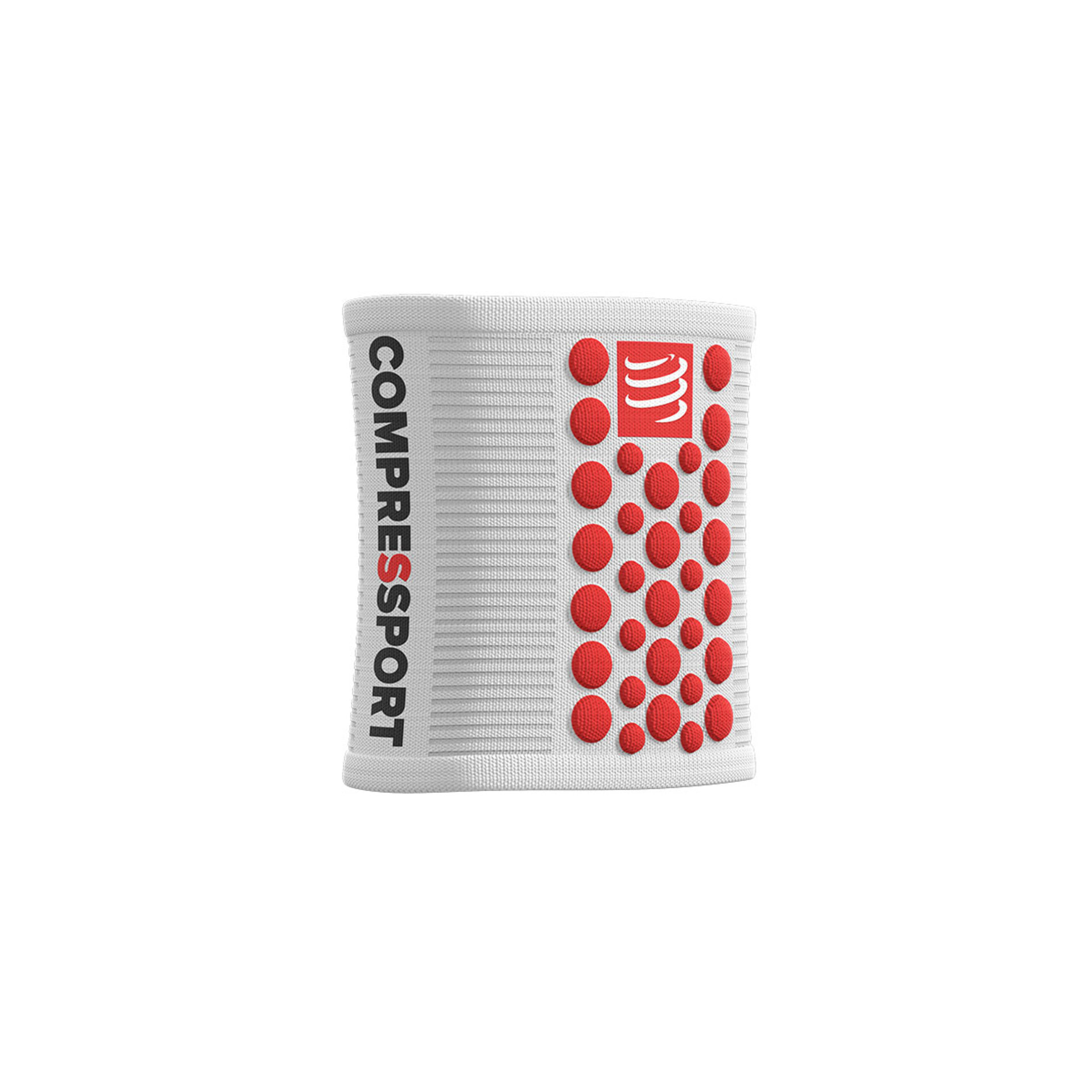 Compressport Zweetband 3D.Dots Wit/Rood