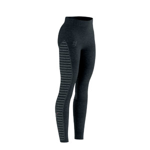 Compressport Winter Run Hardloopbroek Lang Zwart/Zilver Dames