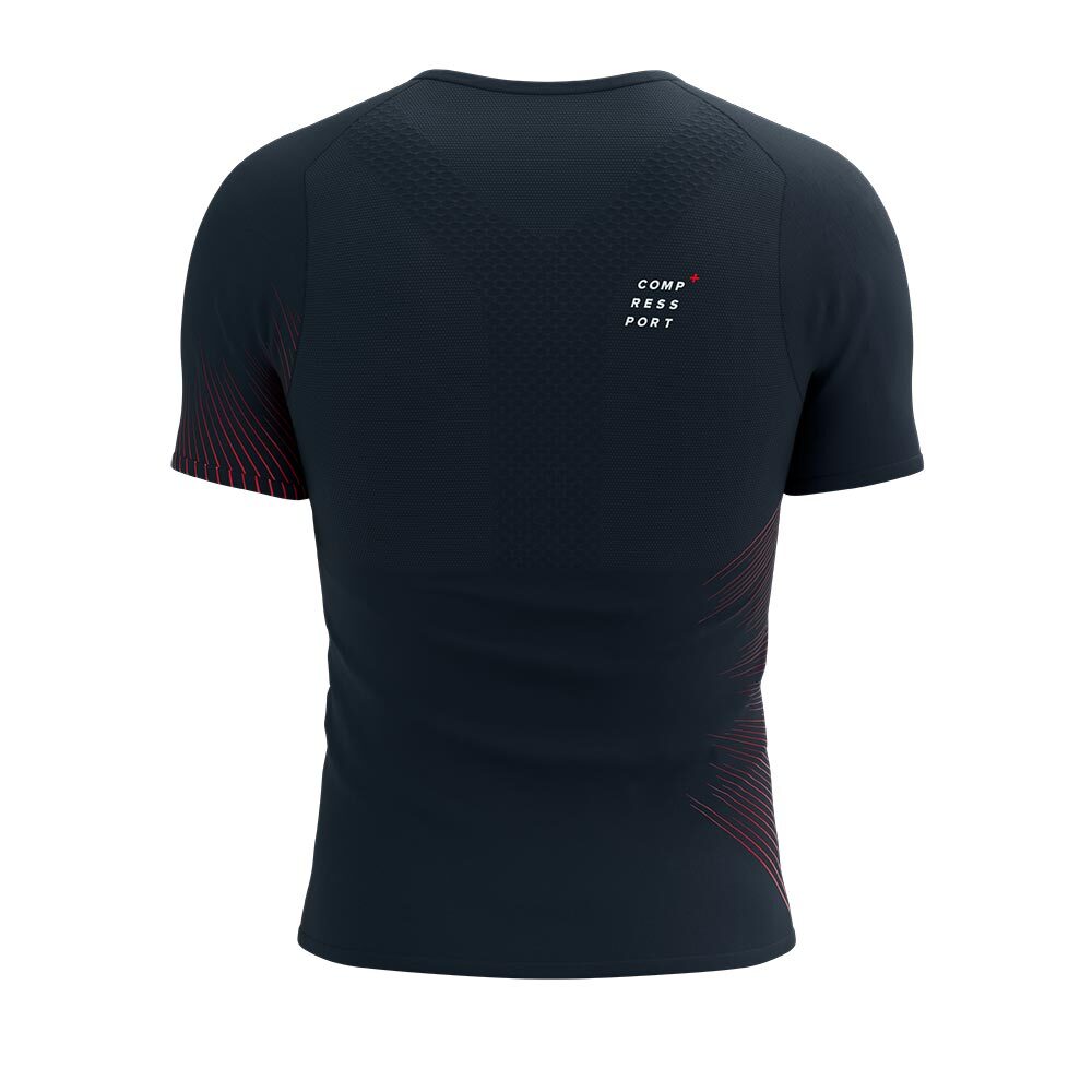 Compressport Performance Hardloopshirt Korte Mouwen Donkerblauw Heren