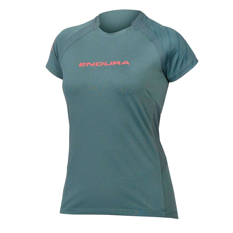 Endura Single Track MTB Fietsshirt Korte Mouwen Groen Dames