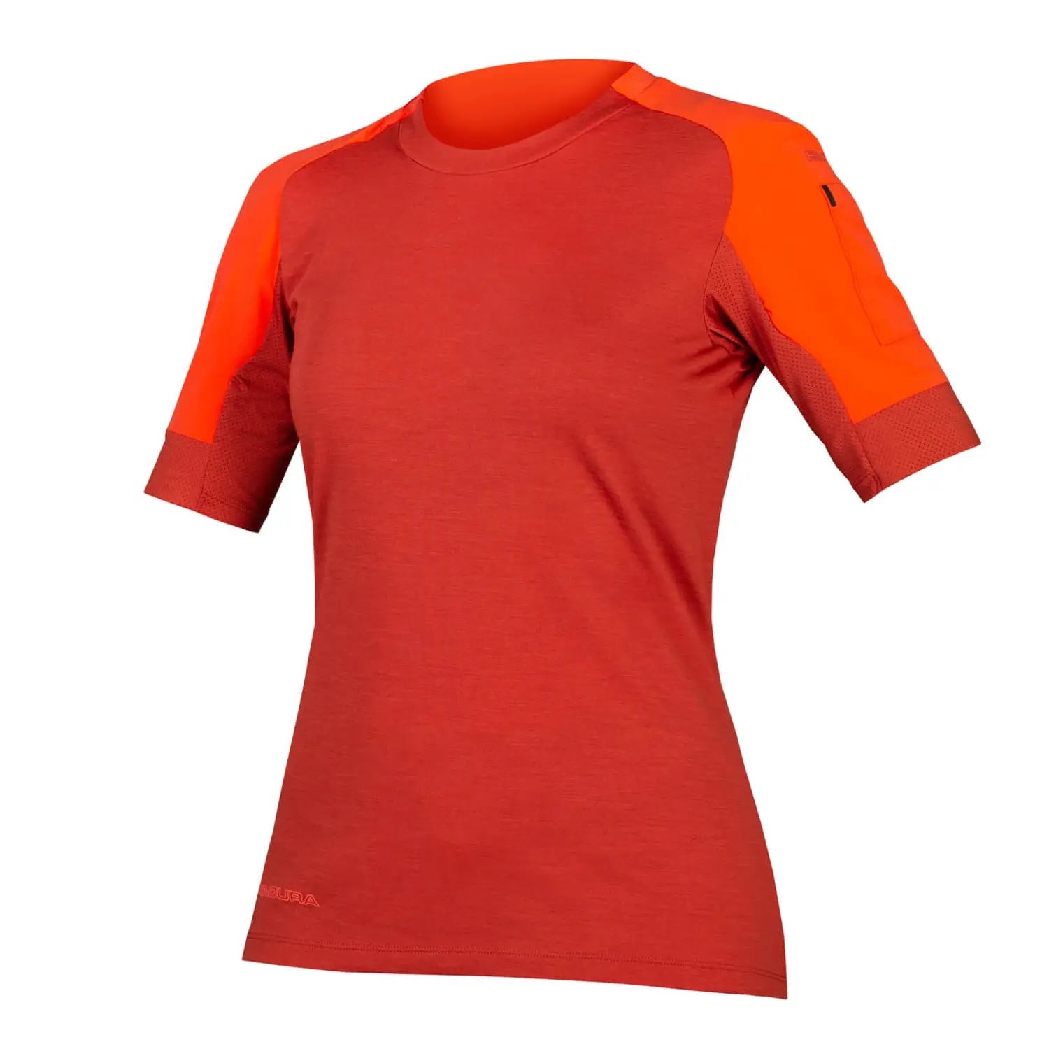 Endura GV500 Gravel Fietsshirt Korte Mouwen Rood Dames