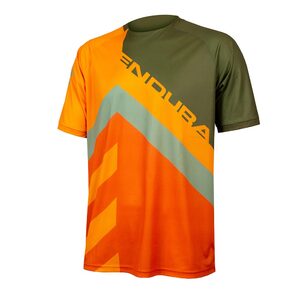 Endura SingleTrack LTD MTB Fietsshirt Korte Mouwen Oranje/Groen Heren