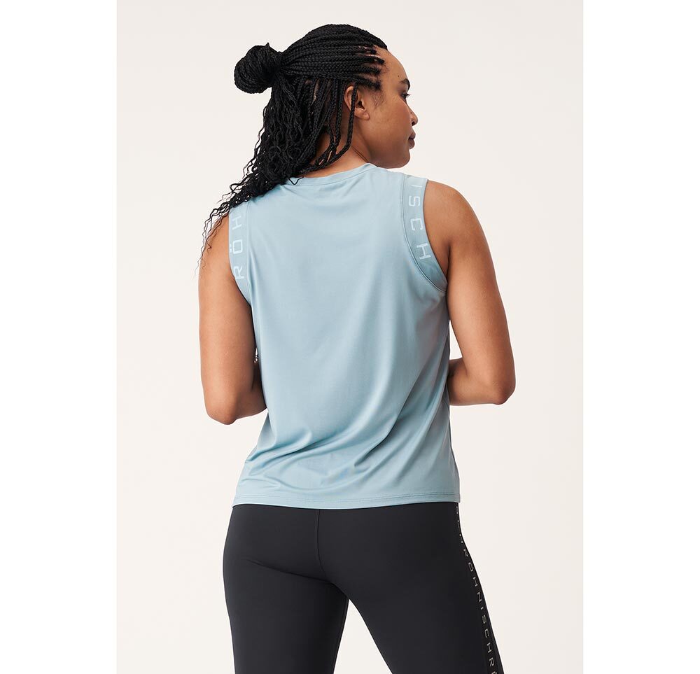 Röhnisch Kay Hardloopshirt Zonder Mouwen Blauw Dames