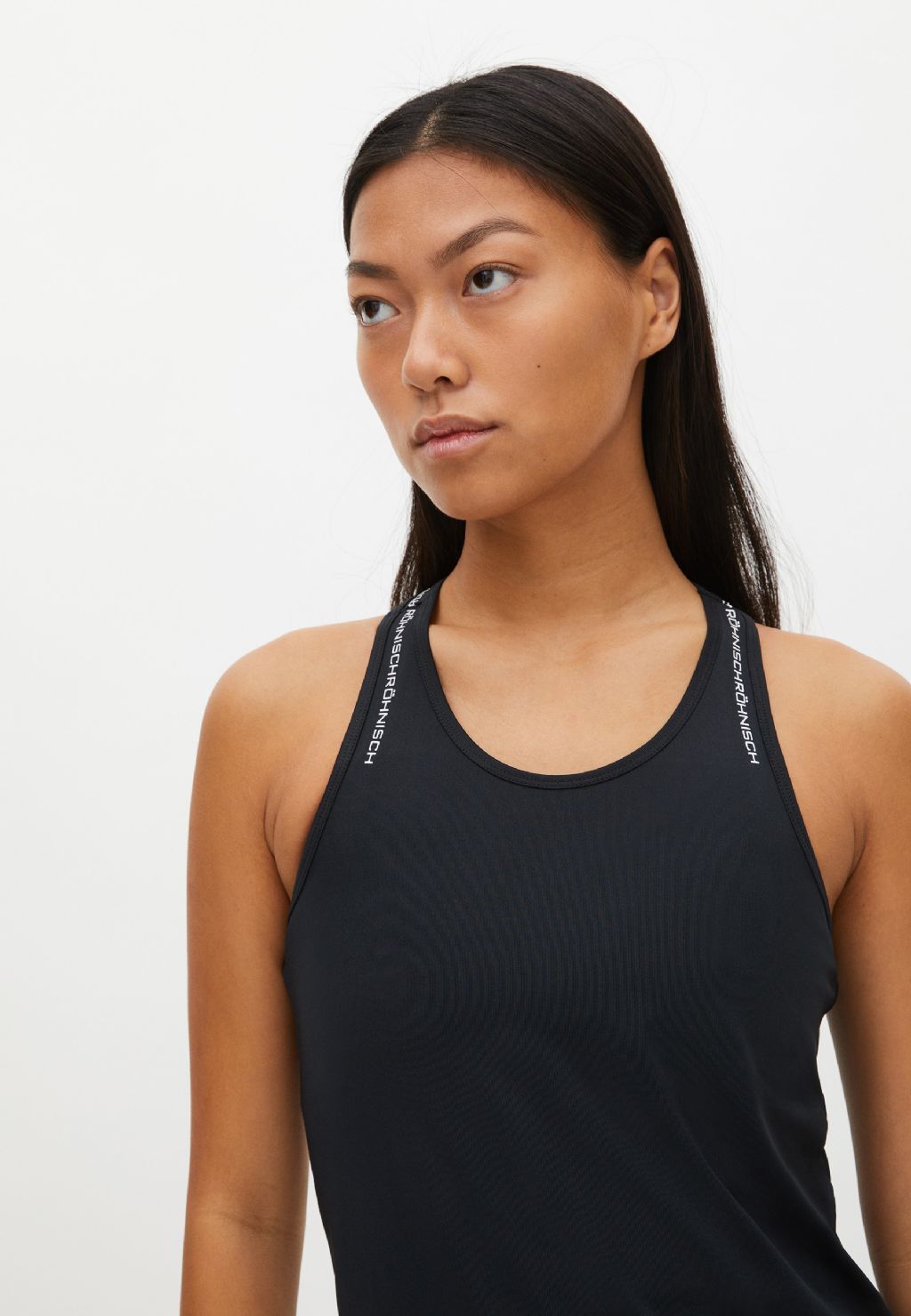 Rohnisch Logo Racerback Hardloopshirt Zonder Mouwen Zwart Dames koop je bij Futurumshop