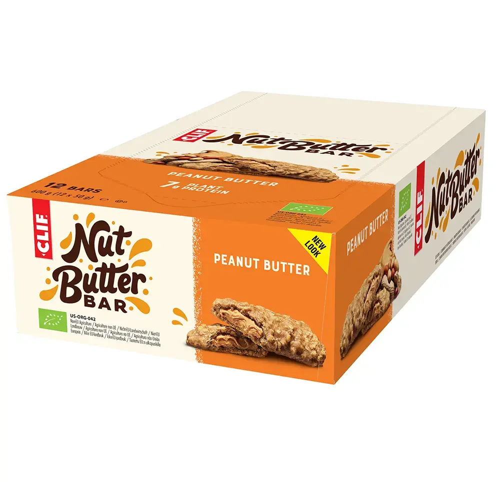 Clif Bar NBF Peanut Butter Sportrepen (12 stuks)