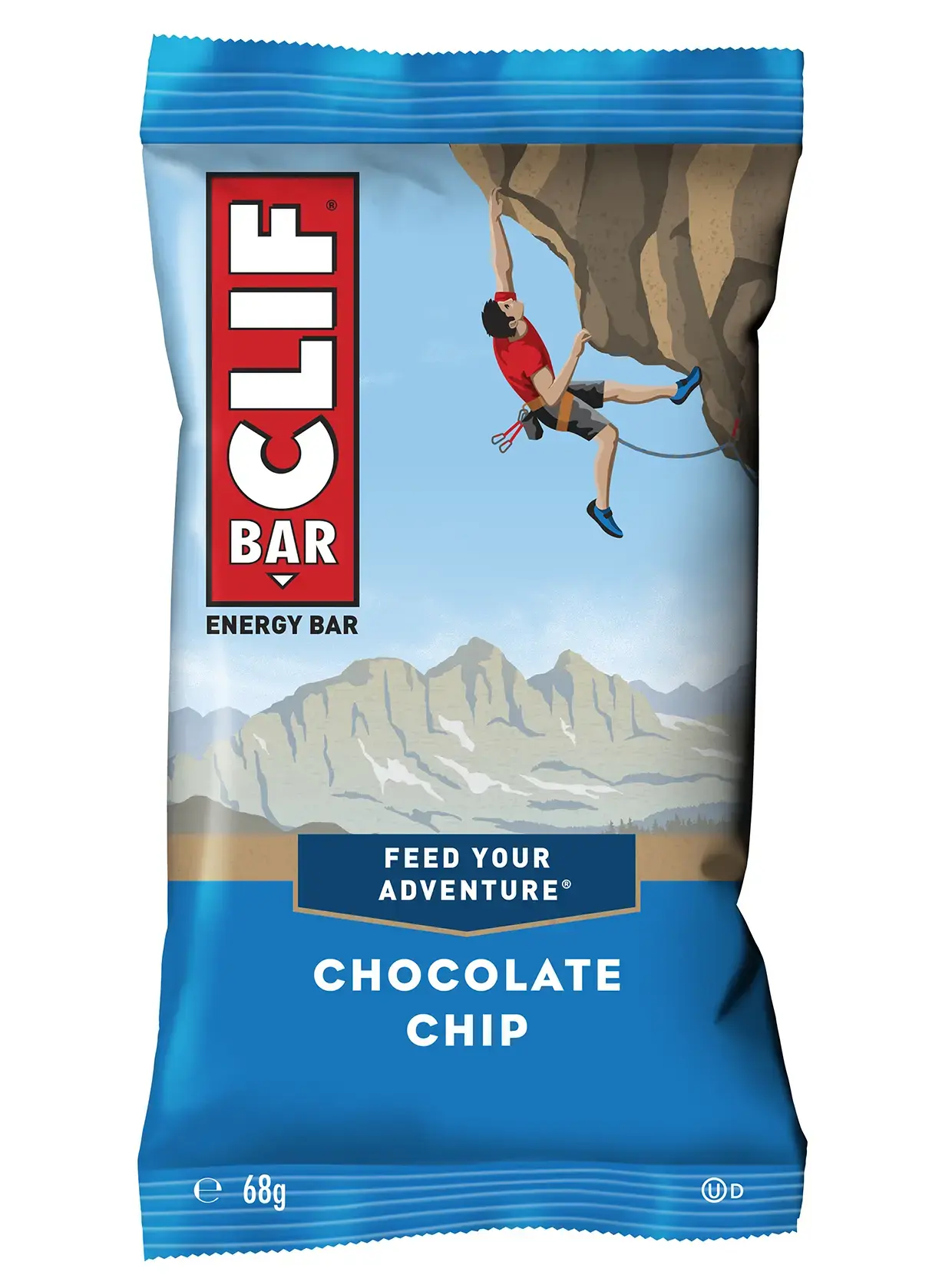 Clif Bar Chocolate Chip Sportrepen (12 stuks)