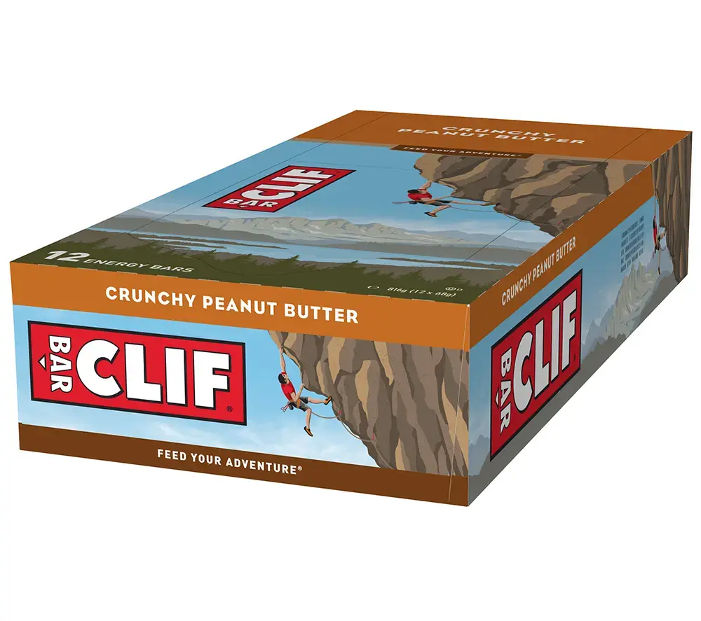 Clif Bar Crunchy Peanut Butter Sportrepen (12 stuks)