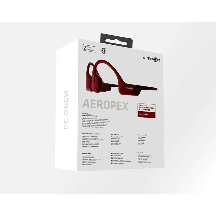 Aftershokz Aeropex Draadloze open-ear bone conduction koptelefoon Rood oud