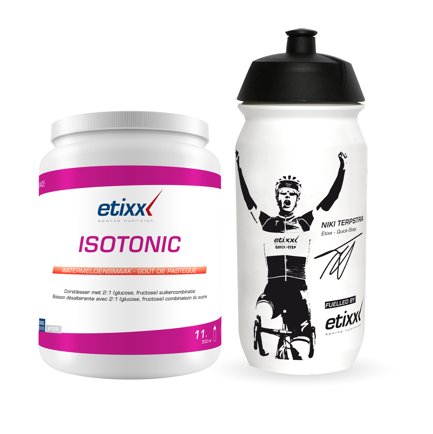 Etixx Isotonic Sportdrank Watermeloen 400g + gratis bidon