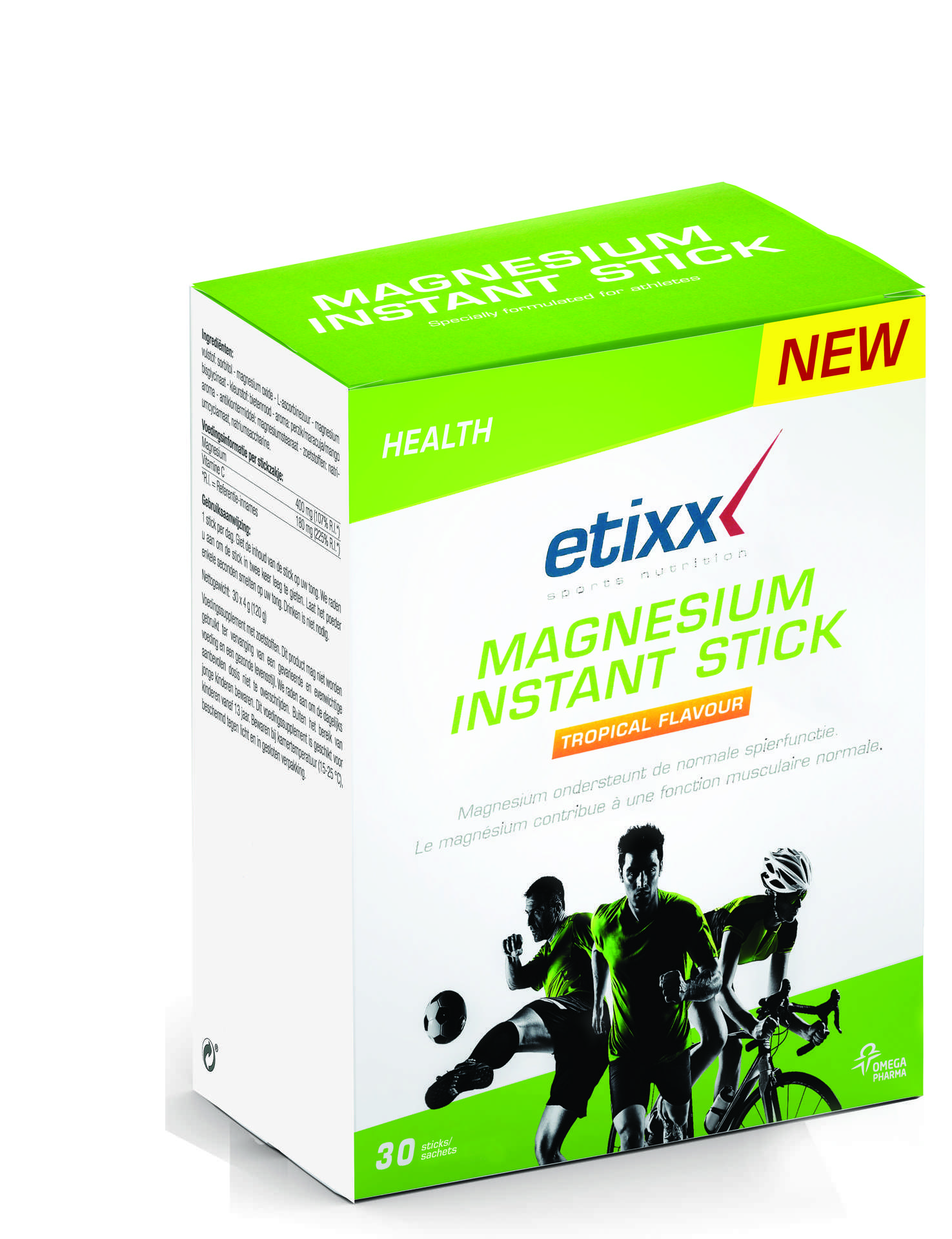 Etixx Magnesium Instant Sticks Tropical 30 Sticks