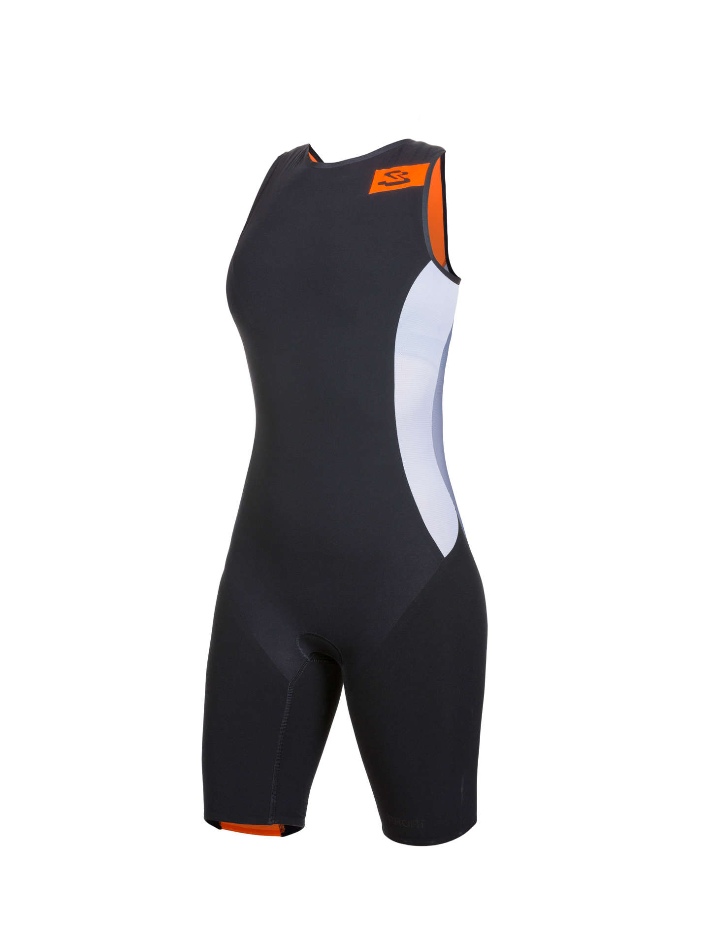 Spiuk Trisuit Sprint Zwart/Oranje High Visibility Dames