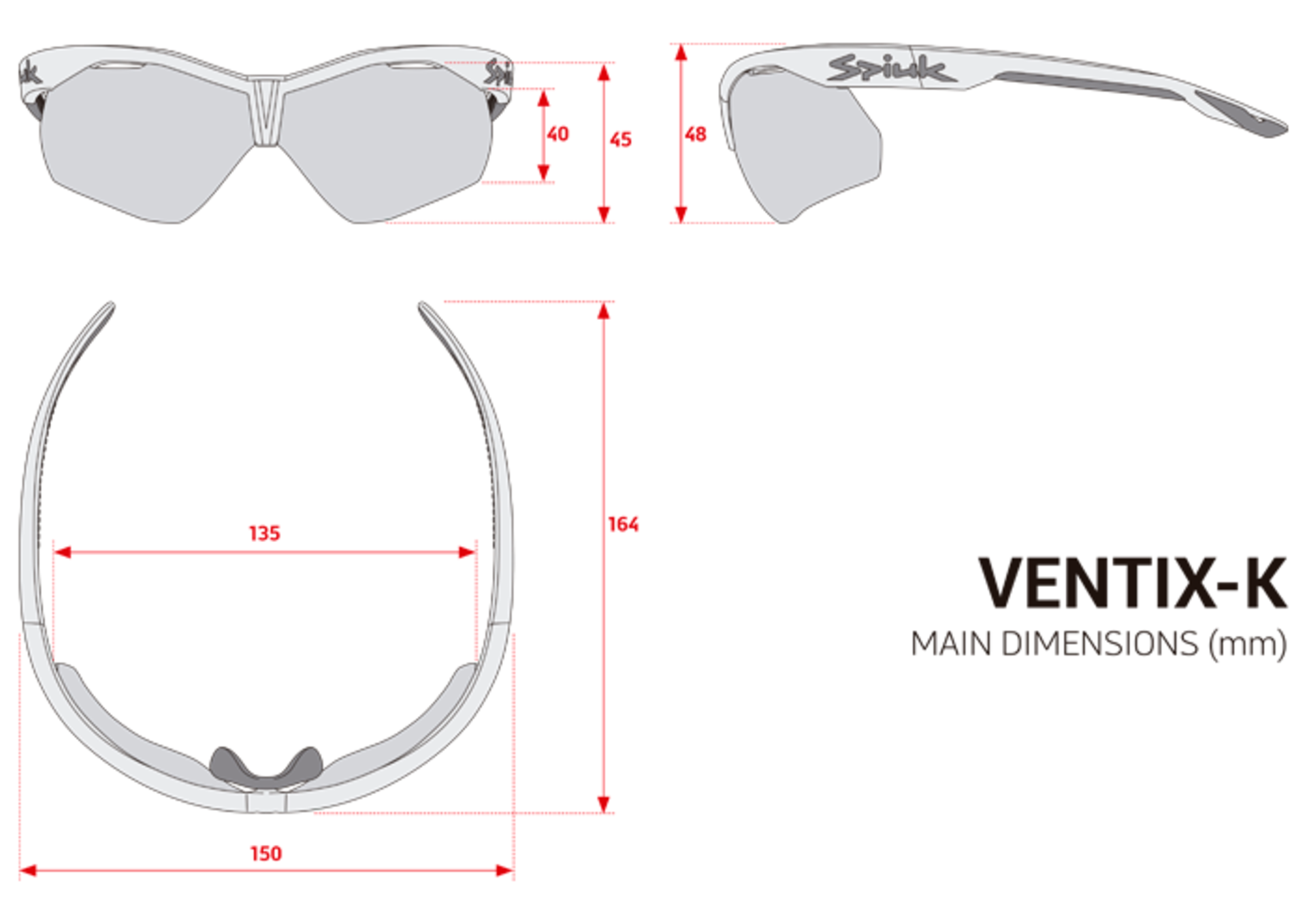 Spiuk Ventix-K Sport Zonnebril Zwart met Nittix Lens