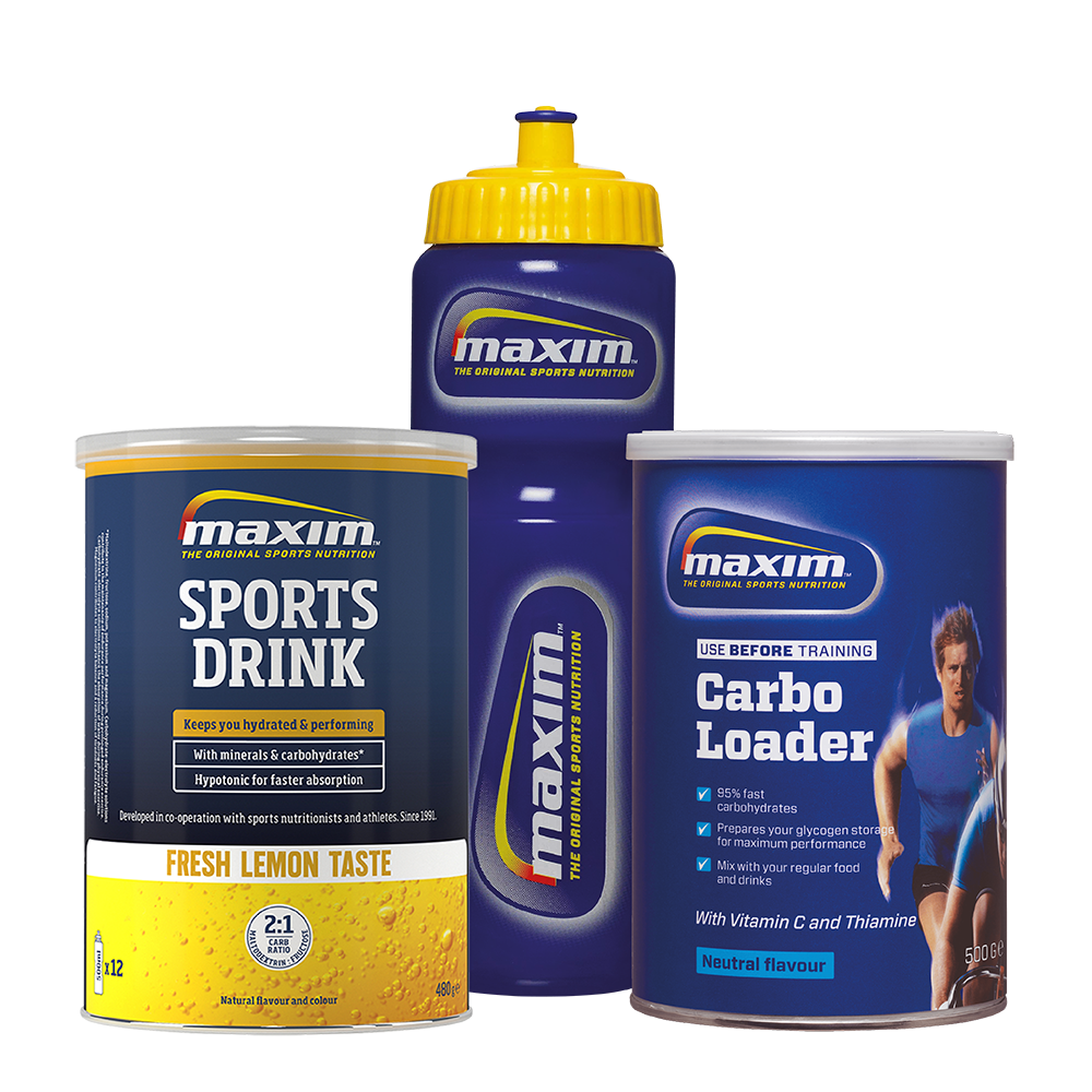 Maxim Combi Deal (SportsDrink en Carbo Loader met Bidon)