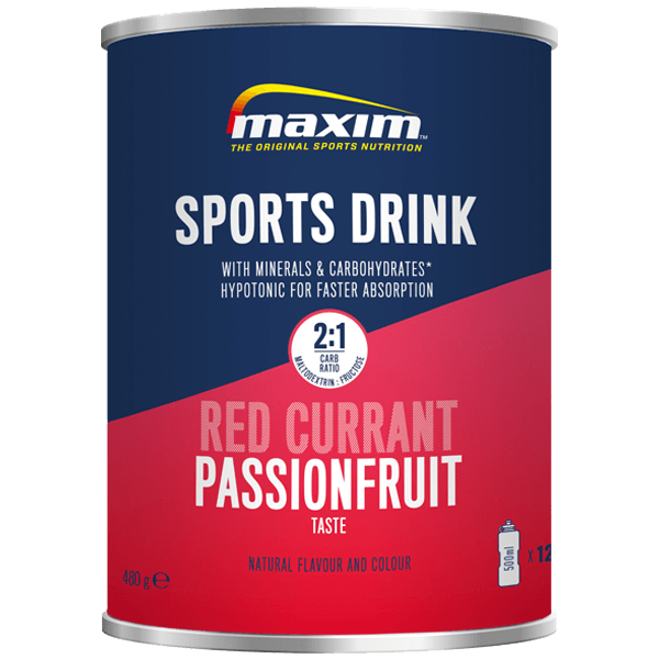 Maxim Sports Drink Rode Bes/Passievrucht 480 gram