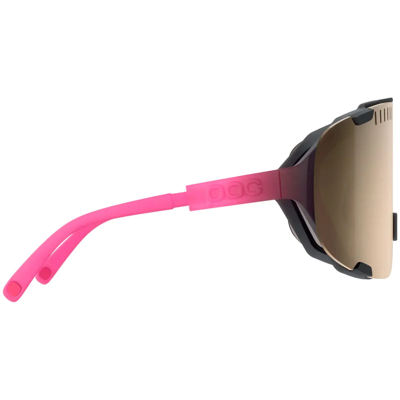 POC Devour Sport Zonnebril Roze/Zwart met Clarity Brown Mirror Lens