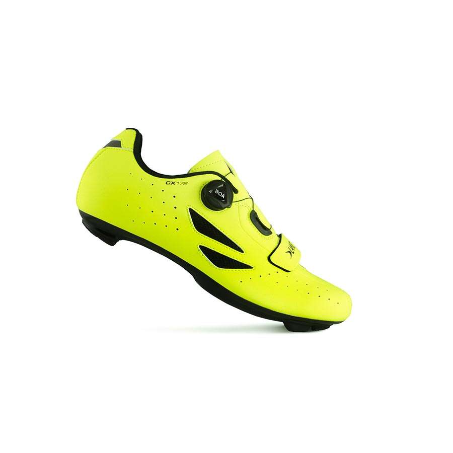 Lake CX176 Wide Wielrenschoenen Fluo Geel Heren 