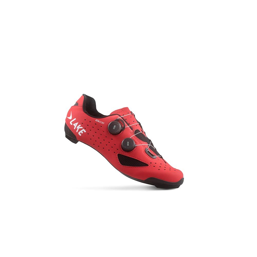 Lake CX238 Wielrenschoenen Rood/Wit Heren