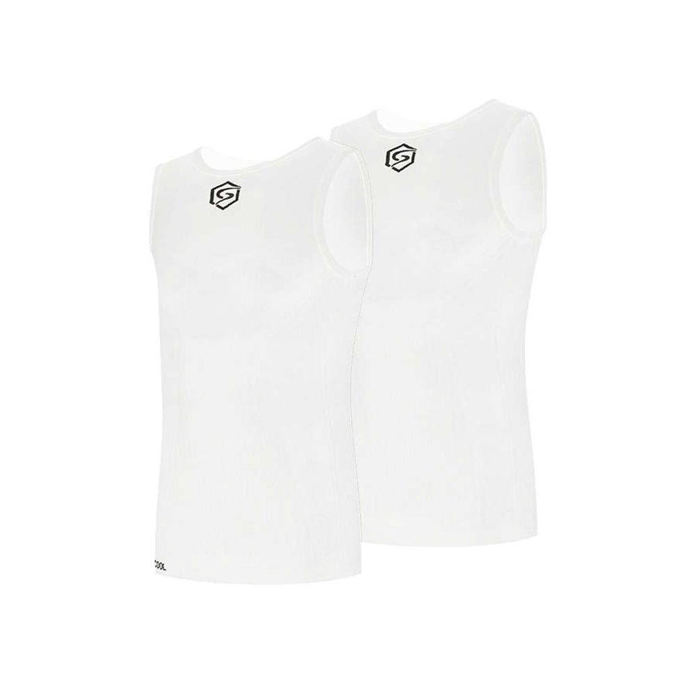 FUTURUM PROFORMANCE Xtra Cool Recycled Ondershirt Mouwloos Wit Heren 2-Pack