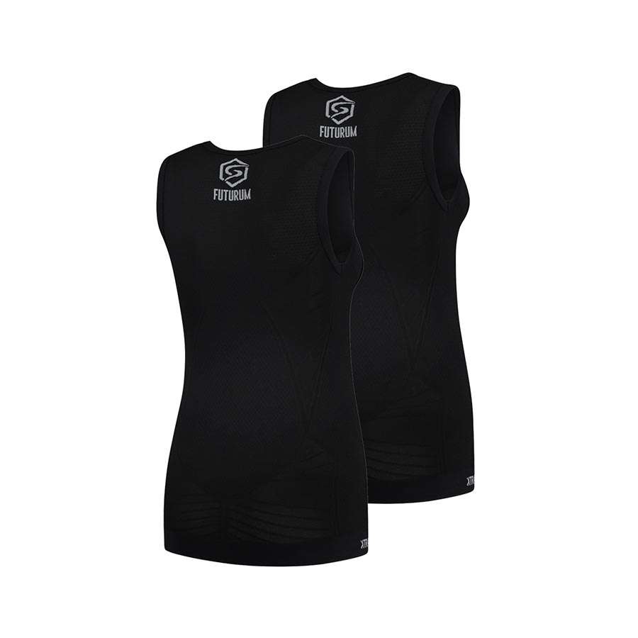 FUTURUM PROFORMANCE Xtra Cool Recycled Ondershirt Mouwloos Zwart Dames 2-Pack