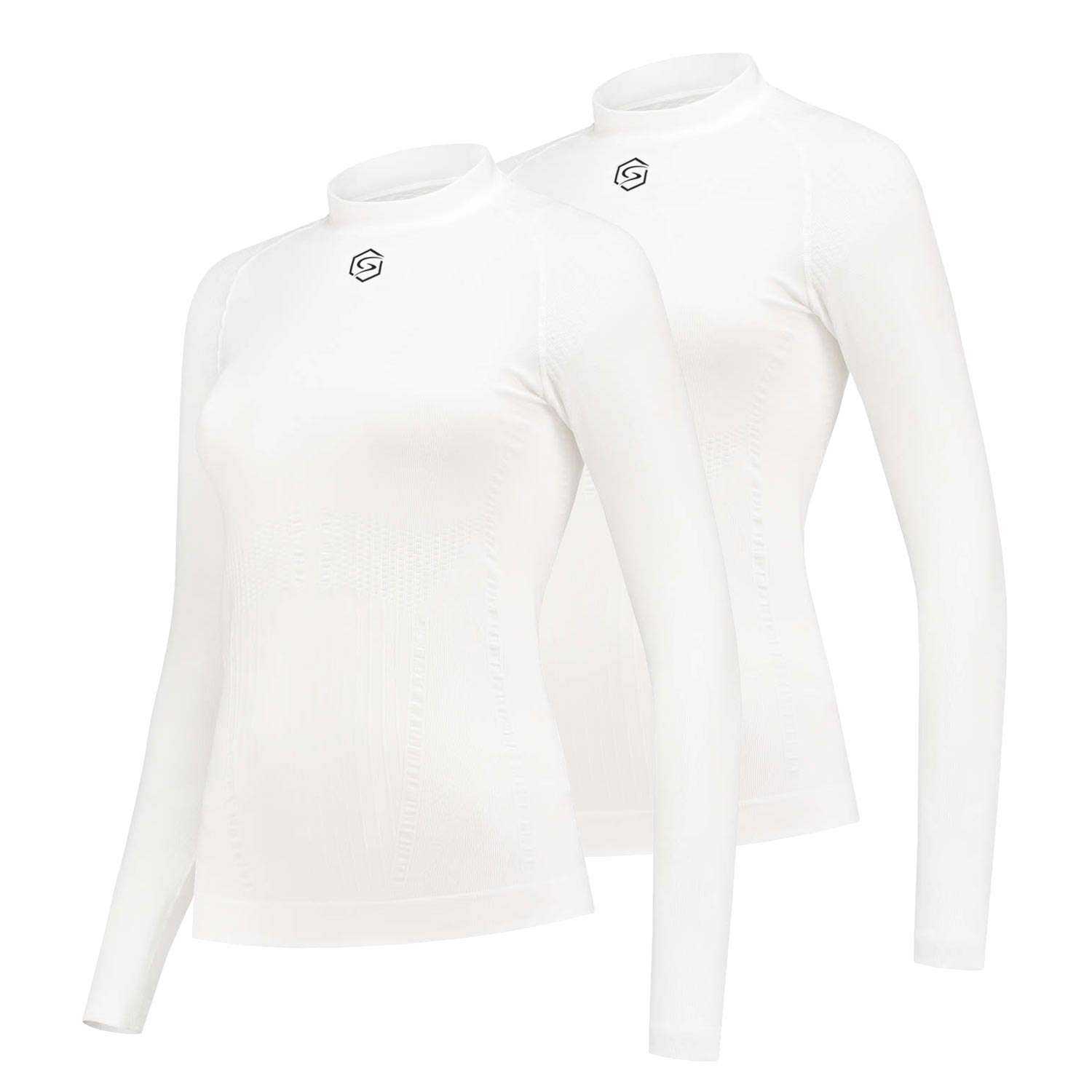 Recycled Thermoshirt Lange Mouwen Wit Dames 2 Pack