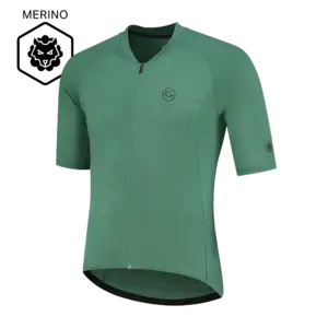 FUTURUM JONA Merino Fietsshirt Korte Mouwen Groen Heren