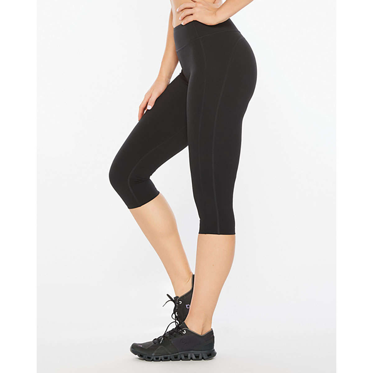 2XU Form Mid-Rise Compression Hardloopbroek Driekwart Zwart Dames