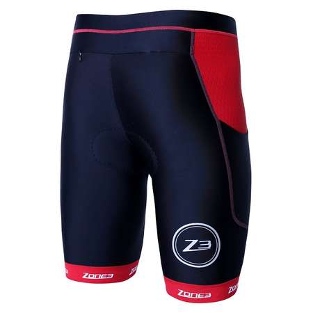 Zone3 Aquaflo Plus Shorts Zwart/Rood Heren
