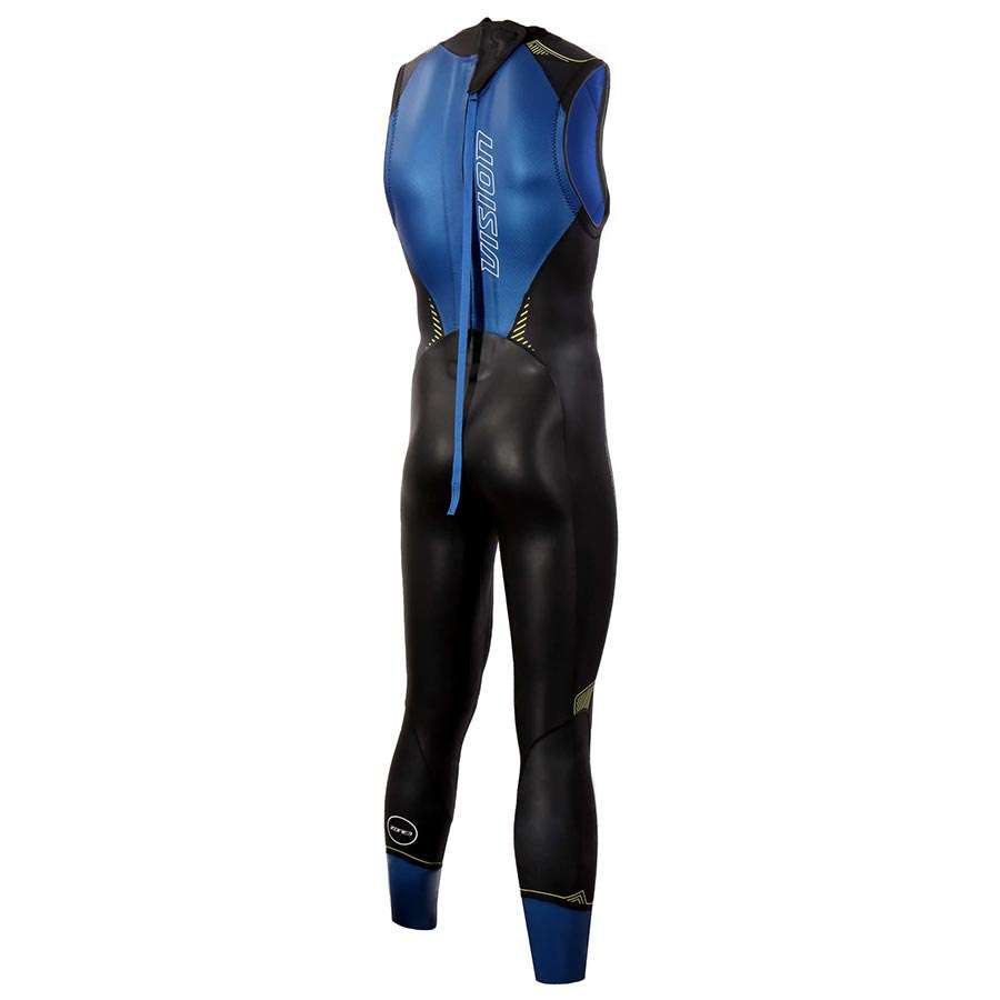 Zone3 Vision Sleeveless Wetsuit Zwart/Blauw Heren koop je bij