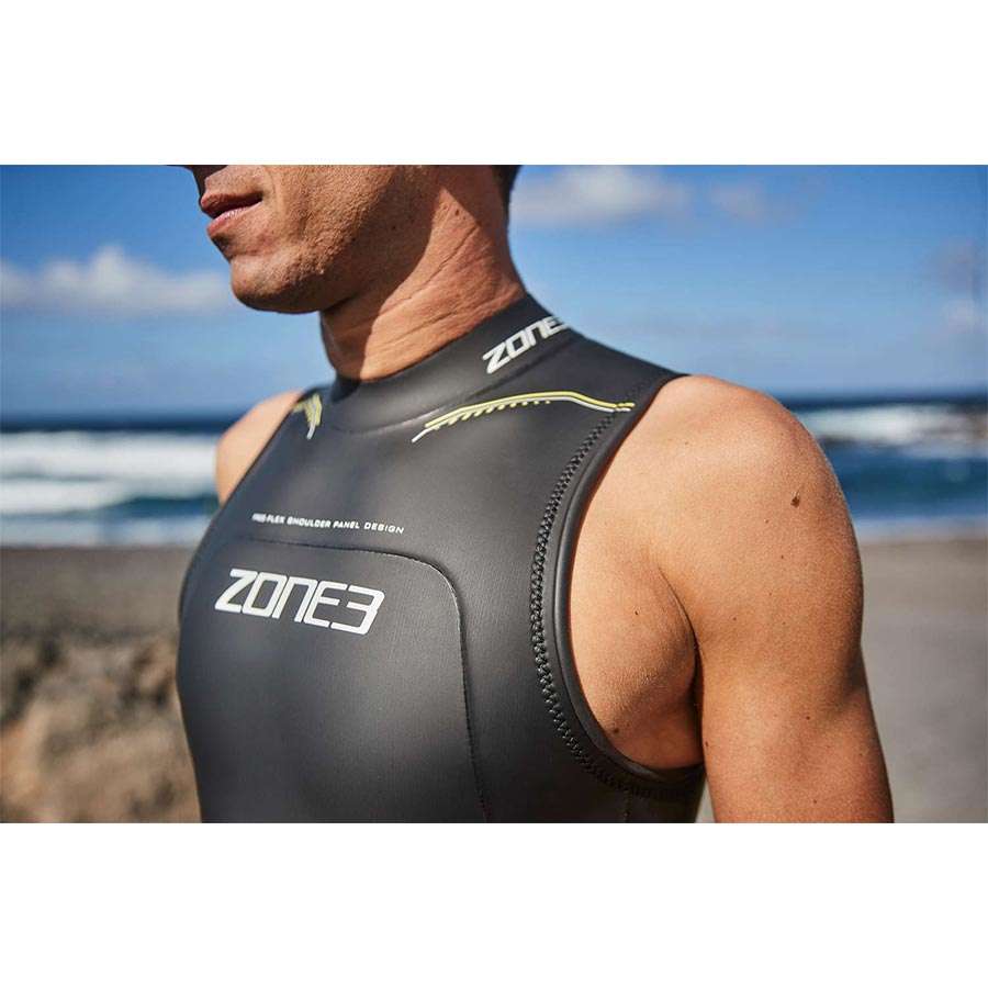 Zone3 Vision Sleeveless Wetsuit Zwart/Blauw Heren koop je bij