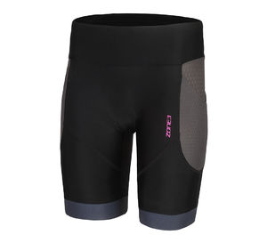 Zone3 Aquaflo Plus Tri Shorts Zwart/Grijs/Neon Roze Dames