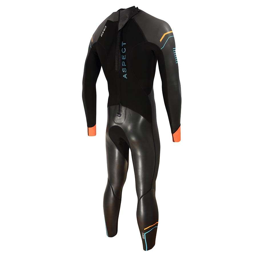 Zone3 Aspect Wetsuit Zwart/Blauw/Oranje Heren koop je bij