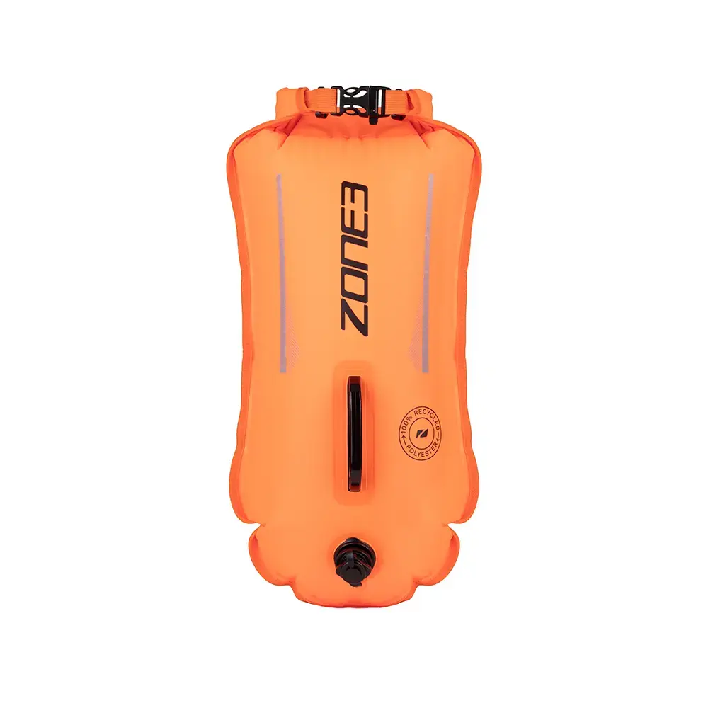 Zone3 Recycled Swim Safety Buoy/Dry Bag 28L HiVis Oranje koop je bij