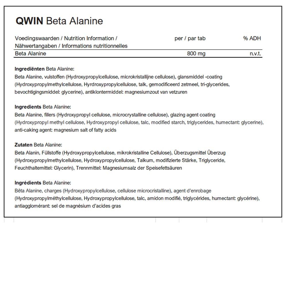 QWIN Beta Alanine 120 tabletten