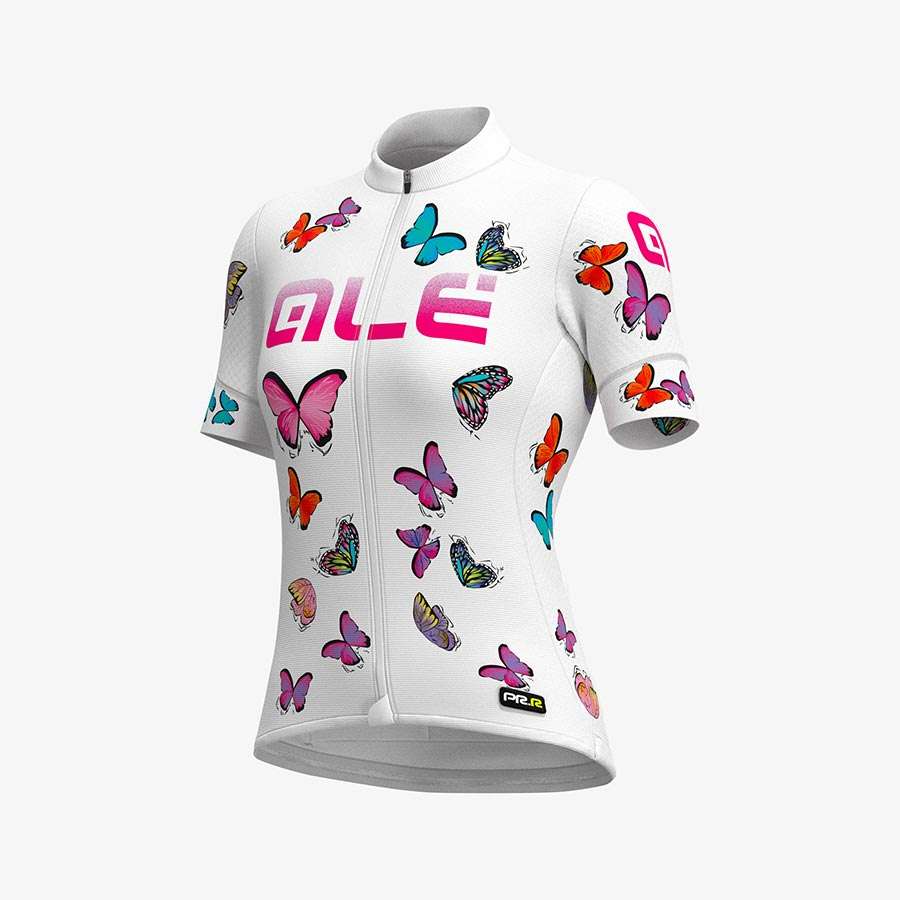 Ale PRR Butterfly Fietsshirt Korte Mouwen Wit Dames