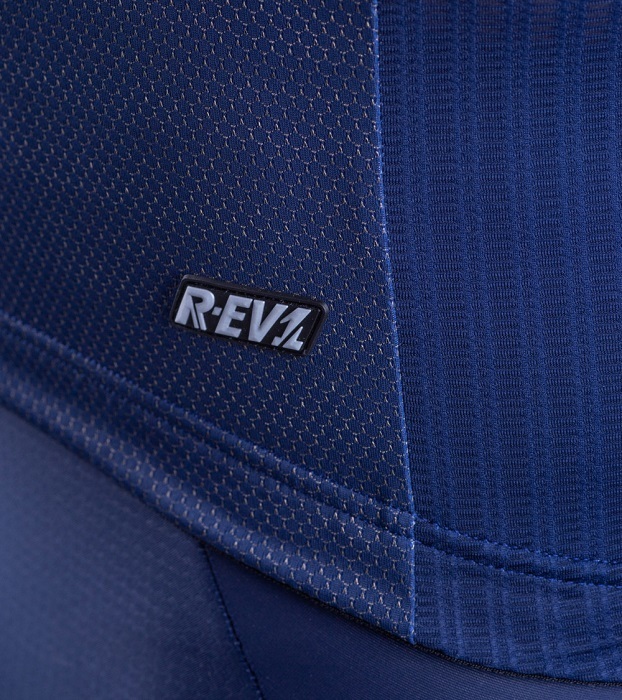 Ale R-EV1 Silver Cooling Fietsshirt Korte Mouwen Blauw Heren