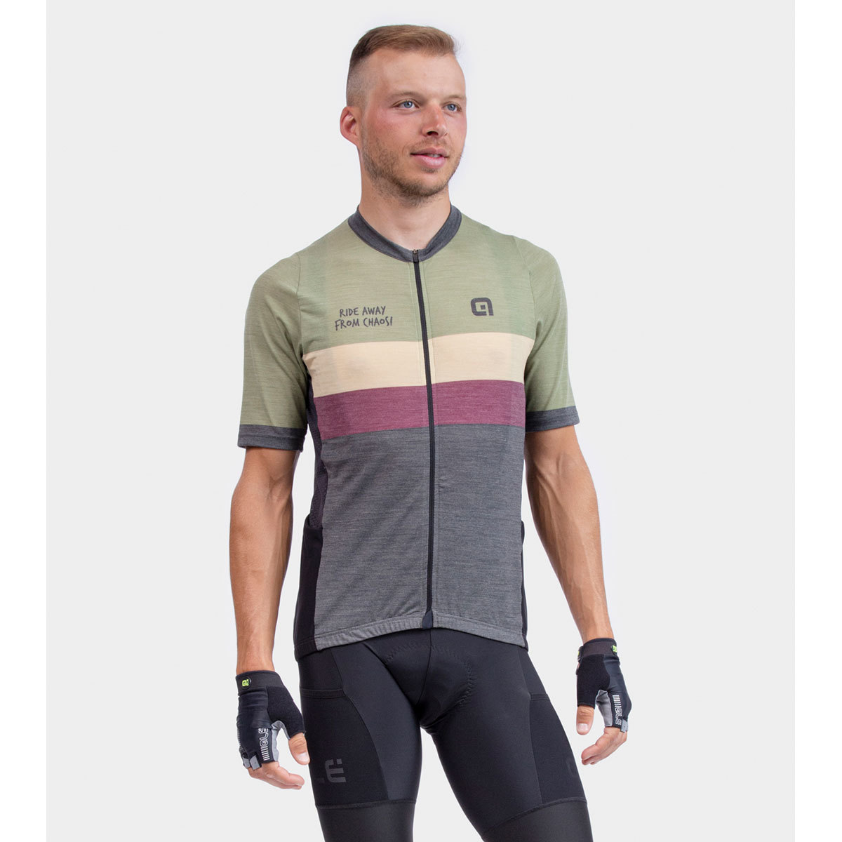 Ale Off-Road Chaos Gravel Fietsshirt Korte Mouwen Groen Heren